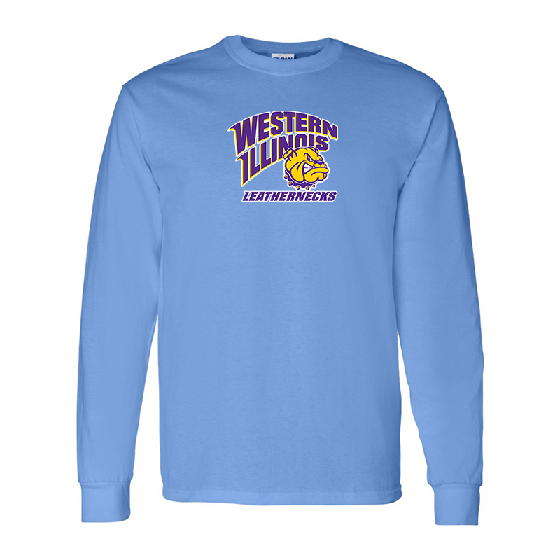 Men's Western Illinois Leathernecks Gildan Heavy Cotton Long Sleeve T-Shirt